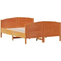 vidaXL Bedframe zonder matras massief grenenhout wasbruin 160x200 cm