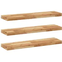 vidaXL Wandschappen 3 st zwevend olieafwerking 80x20x4 cm acaciahout