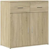 vidaXL Dressoir 79x38x80 cm bewerkt hout sonoma eikenkleurig