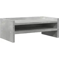 vidaXL Monitorstandaard 42x24x16 cm bewerkt hout betongrijs