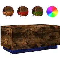 vidaXL Salontafel met LED-verlichting 90x50x40 cm gerookt eikenkleurig