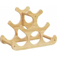 vidaXL Wijnrek voor 6 flessen 35x18x25,5 cm bamboe