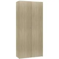 vidaXL Schoenenkast 80x35,5x180 cm bewerkt hout sonoma eikenkleurig