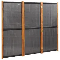 vidaXL Kamerscherm met 3 panelen 210x180 cm zwart