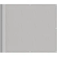 vidaXL Balkonscherm 90x500 cm 100% oxford polyester lichtgrijs