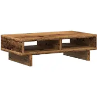 vidaXL Monitorstandaard 50x27x15 cm bewerkt hout oud houtkleurig