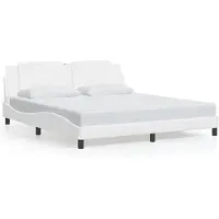 vidaXL Bedframe zonder matras "Zadar" kunstleer wit 180x200 cm
