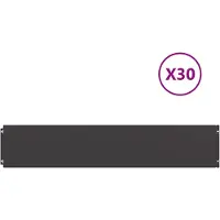 vidaXL Gazonrand 30 st 20 x 103 cm Koudgewalst staal Zwart