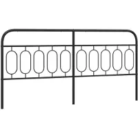 vidaXL Vervangend hoofdbord 200 cm metaal zwart