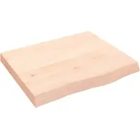 vidaXL Tafelblad 60x50x(2-6) cm onbehandeld massief eikenhout