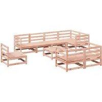 vidaXL 9-delige Loungeset massief douglas vurenhout