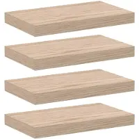 vidaXL Wandschapppen 4 st 40x23,5x4 cm bewerkt hout