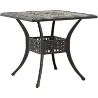 vidaXL Tuintafel 80x80x75 cm gietaluminium bronskleurig