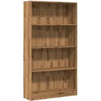 vidaXL Boekenkast 80x24x143 cm bewerkt hout artisanaal eikenkleurig