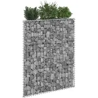 vidaXL Gabion plantenbak trapezium 80x20x100 cm gegalvaniseerd staal