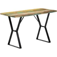 vidaXL Eettafel 120x60x76 cm massief gerecycled hout