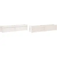 vidaXL Plantenbakken 2 st cm massief grenenhout wit