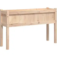 vidaXL Plantenbak met poten 110x31x70 cm massief grenenhout