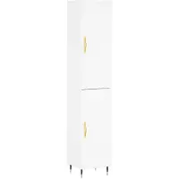 vidaXL Hoge kast 34,5x34x180 cm bewerkt hout wit