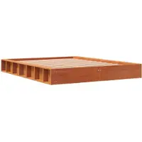 vidaXL Bedframe zonder matras massief grenenhout wasbruin 120x190 cm