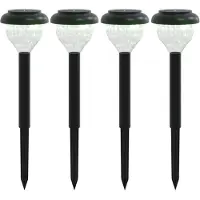 vidaXL Tuinpadverlichting 4 st solar met grondpennen RGB en warmwit