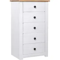 vidaXL Dressoir Panama Range 46x40x89 cm grenenhout wit