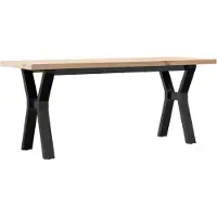 vidaXL Salontafel Y-frame 110x40x45,5 cm grenenhout en staal