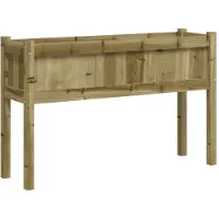 vidaXL Plantenbak met poten 110x31x70 cm geïmpregneerd grenenhout