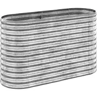 vidaXL Plantenbak 114x40x68 cm gegalvaniseerd staal zilverkleurig