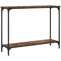 vidaXL Wandtafel 101x30,5x75 cm bewerkt hout gerookt eikenkleurig
