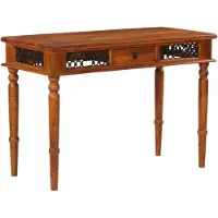 vidaXL Bureau met lade, 110x50x76 cm, massief acaciahout