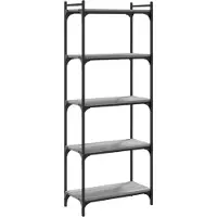 vidaXL Boekenkast 5-laags 60x30x154 cm bewerkt hout grijs sonoma