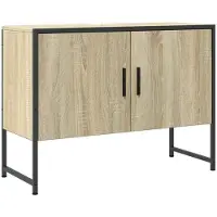 DKD Home Decor Onderkast voor wastafel, Sonoma-eikenhout, 80x33x60 cm, gemaakt van houtvezel
