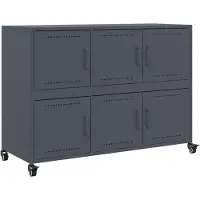vidaXL Dressoir 100,5x39x72 cm staal antracietkleurig