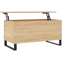 vidaXL Salontafel 90x44,5x45 cm bewerkt hout sonoma eikenkleurig