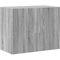 vidaXL Wandkast 80x42,5x64 cm bewerkt hout grijs sonoma eikenkleurig