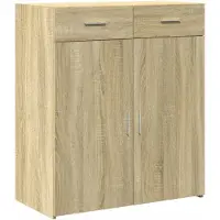 vidaXL Dressoir 80x42,5x93 cm bewerkt hout sonoma eikenkleurig