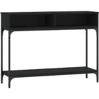 vidaXL Wandtafel 100x30,5x75 cm bewerkt hout zwart
