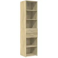 vidaXL Hoge kast 45x42,5x185 cm bewerkt hout sonoma eikenkleurig