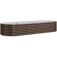 vidaXL Plantenbak 224x80x36 cm gegalvaniseerd staal bruin