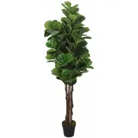 vidaXL Kunstplant vijgenboom 232 bladeren 180 cm groen