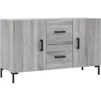vidaXL Dressoir 100x36x60 cm bewerkt hout grijs sonoma eikenkleurig