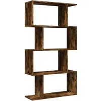 vidaXL Kamerscherm / boekenkast 4-laags 70x24x129 cm hout gerookt eik