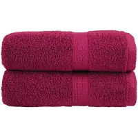 vidaXL Premium washandjes SOLUND 2 stuks Bordeaux 30x30cm 600 g/m²