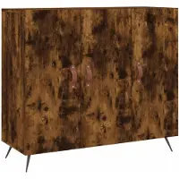 vidaXL Dressoir 90x34x80 cm bewerkt hout gerookt eikenkleurig