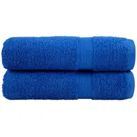 vidaXL Badhanddoeken SOLUND 2 st 600 g/m² 100x150 cm blauw