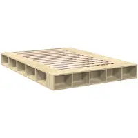 vidaXL Bedframe bewerkt hout sonoma eikenkleurig 160x200 cm