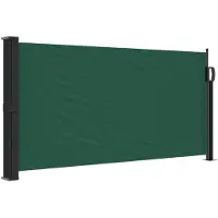 vidaXL Windscherm uittrekbaar 100x500 cm donkergroen