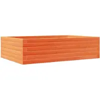vidaXL Plantenbak 90x60x23 cm massief grenenhout wasbruin