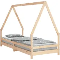 vidaXL Kinderbed, 90x200 cm, massief grenenhout
